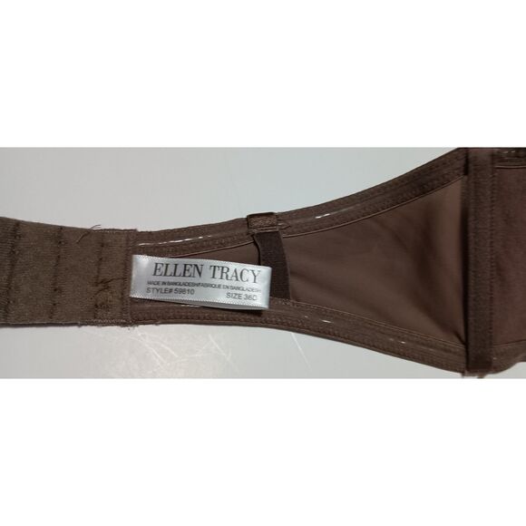 ELLEN TRACY, Brown Strapless Bra, Size 36D - Picture 4 of 5